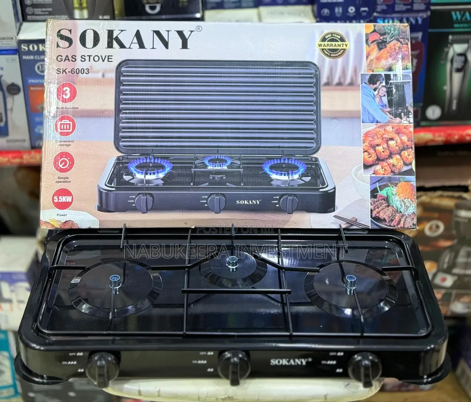 Sokany 3 Burner Stove at 85000