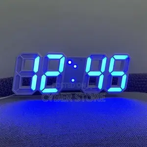 3D LED Digital Wall and Desk Alarm Clock
