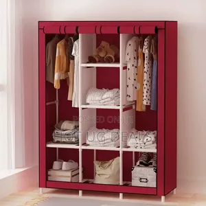 Portable Collapsible Clothes Storage Wardrobe 3 Column