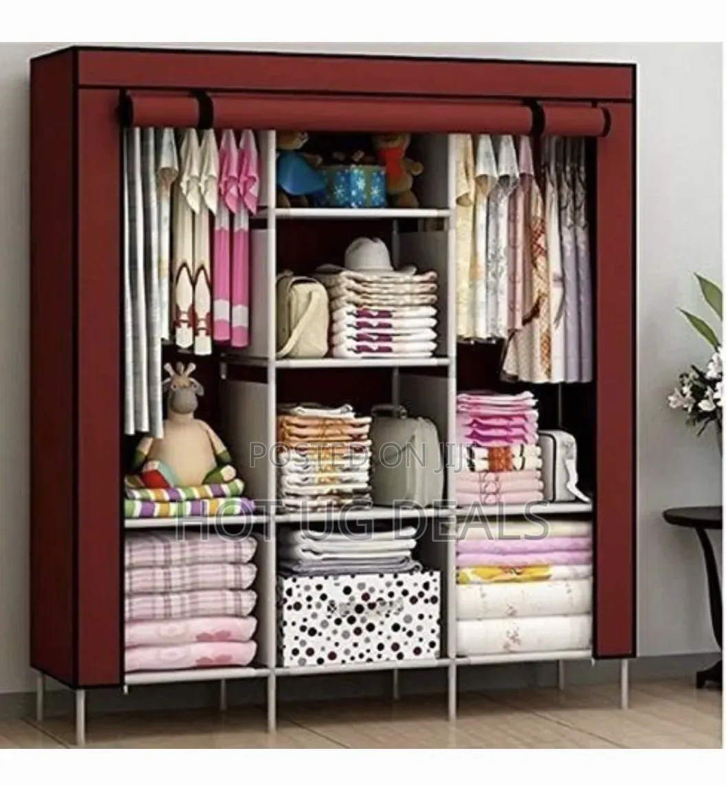 Portable Collapsible Clothes Storage Wardrobe 3 Column