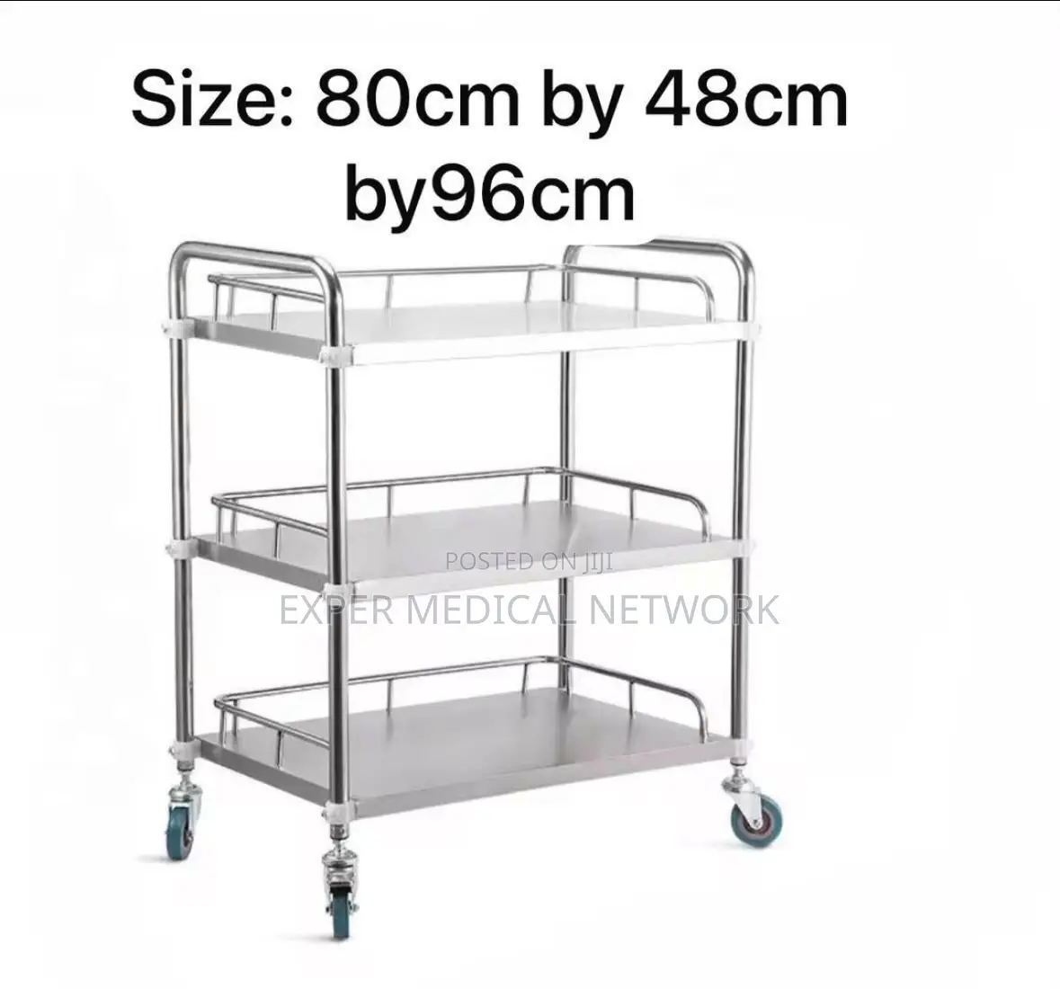 Three Shelf Medical Trollry