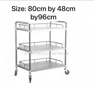 Three Shelf Medical Trollry