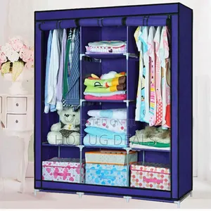 Portable Fabric Wardrobe 130x46x175CM Closet Organizer for Bedroom
