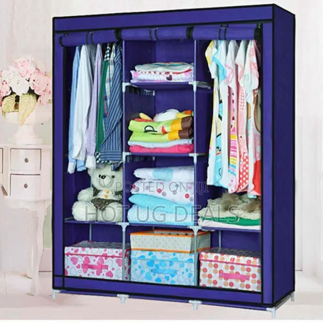 Portable Fabric Wardrobe 130x46x175CM Closet Organizer for Bedroom