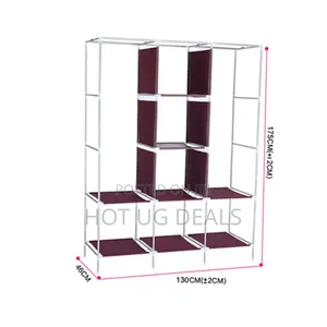 Portable Fabric Wardrobe 130x46x175CM Closet Organizer for Bedroom