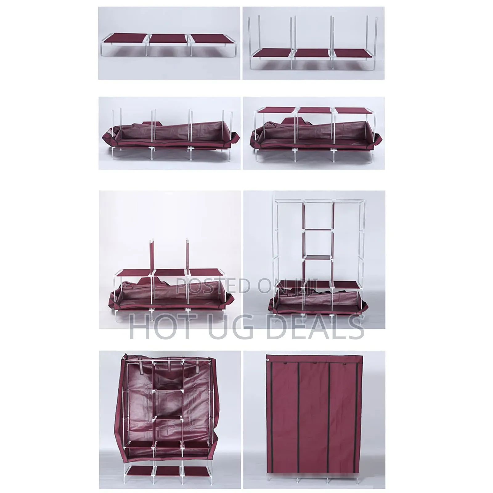 Portable Fabric Wardrobe 130x46x175CM Closet Organizer for Bedroom