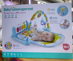 5 in 1 Baby's Piano Gym Mat Blue