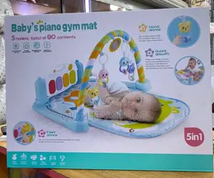 5 in 1 Baby's Piano Gym Mat Blue