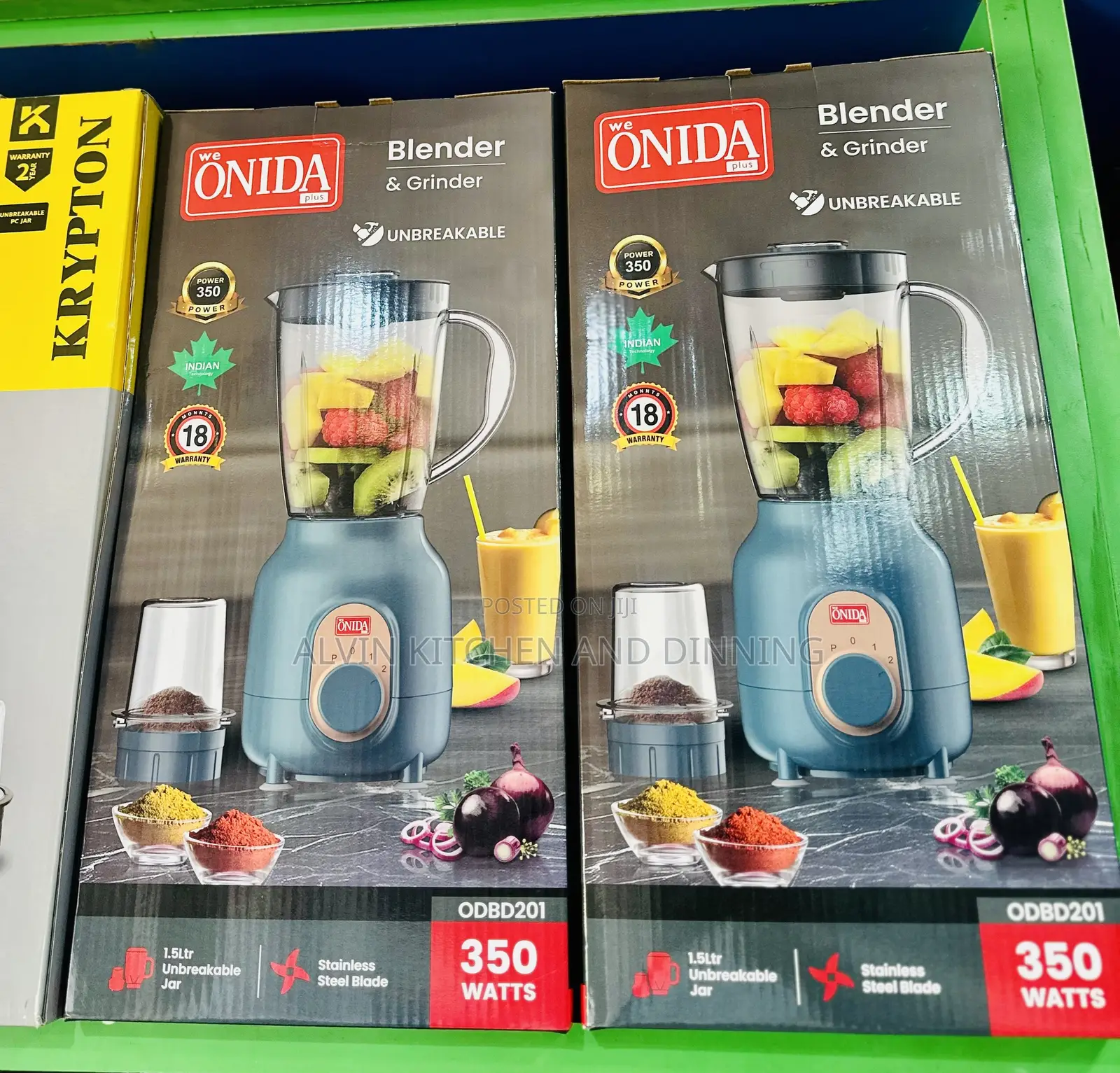Electric Juice Blender With Grinder 2in1