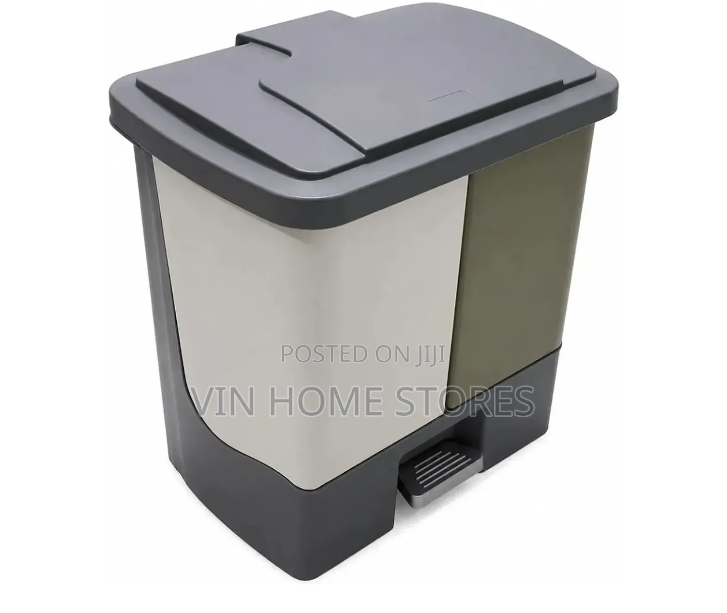 2 in 1 Dual Compartment Pedal Trash Can