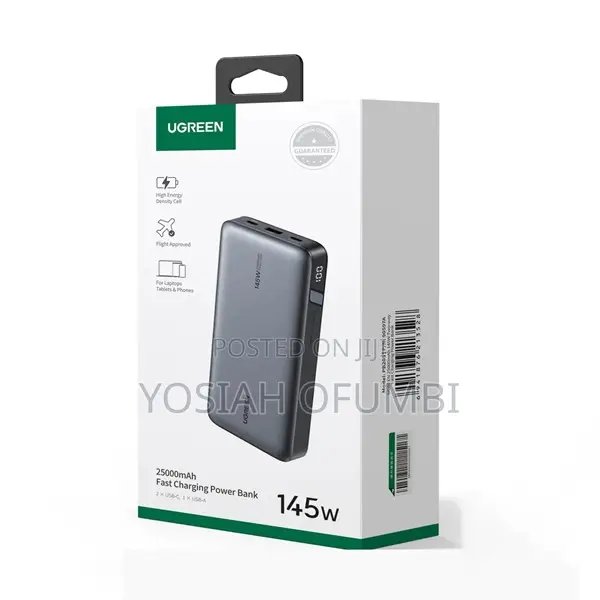 UGREEN PB205 25000mAh 145W Laptop Portable Power Bank-Black