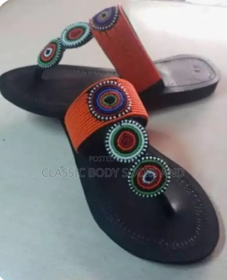 Genuine Leather Orange Masai Shoes