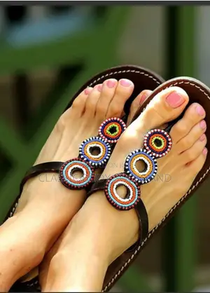 Elegant Beaded Shoes - Leather