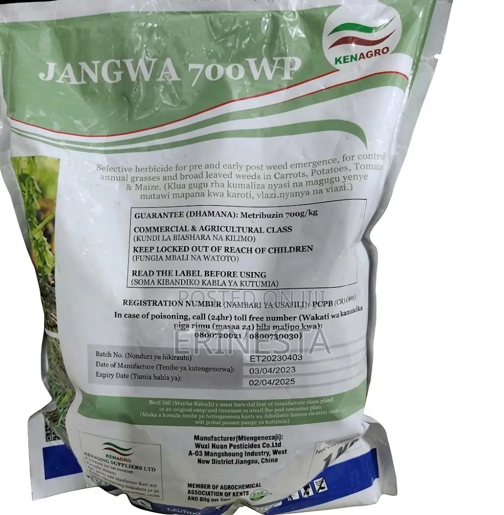 Jangwa 700WP Herbicide 100g | Selective for Vegetables