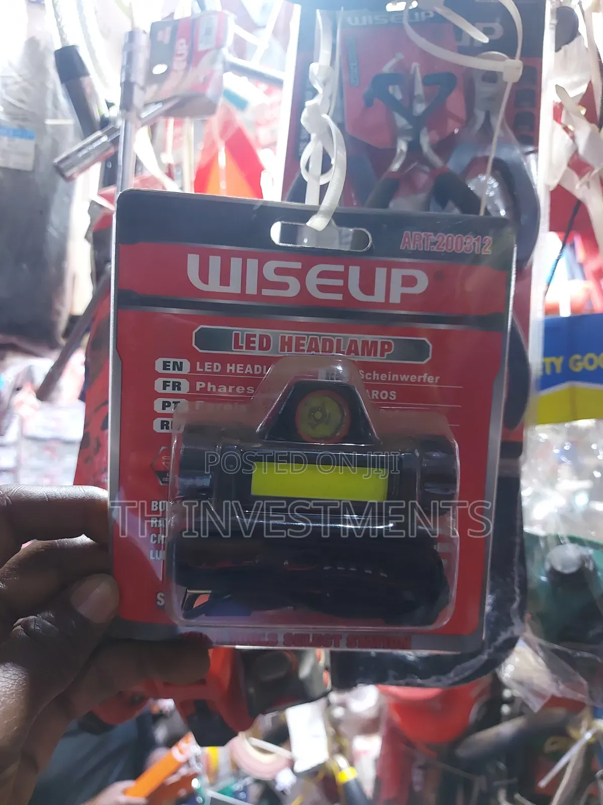 Wiseup Rechargeable Headlamp 200LM /1200Ah Industrial