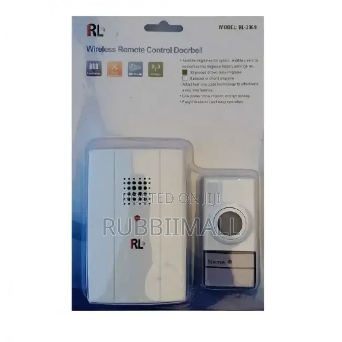 RL-3969 Wireless Remote Control Doorbell.