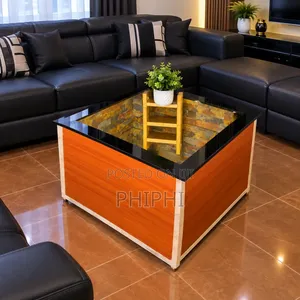 Infinity Center Table With Warm Lights Inside and a Good Decor