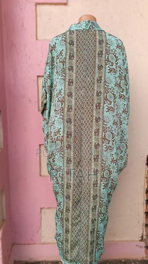 Beautiful Turquoise Floral Kaftan Dress for Women