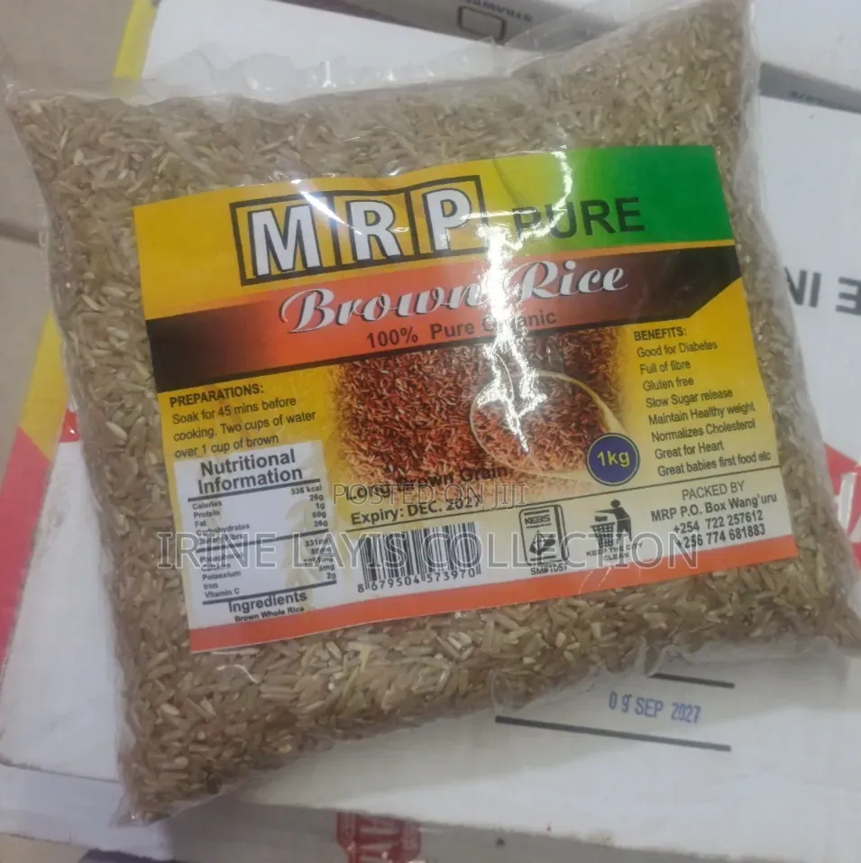 1kg MRP Pure Brown Rice (100% Pure Organic, Long Grain Brown Rice