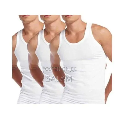 Unisex Vest - 3 Pieces Pack of Lux Premium Cotton Vests White