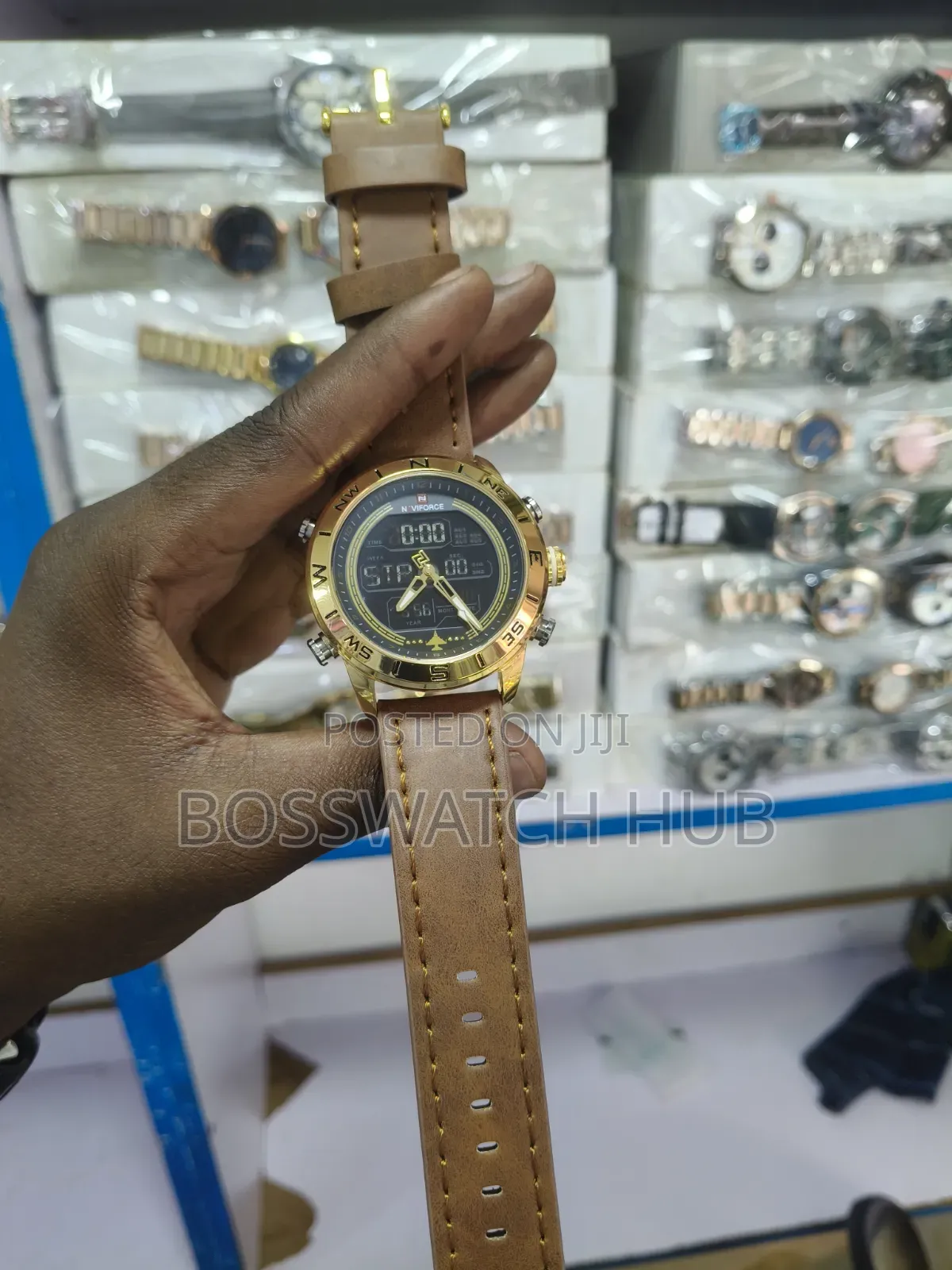 Naviforce Brown Leather Strap