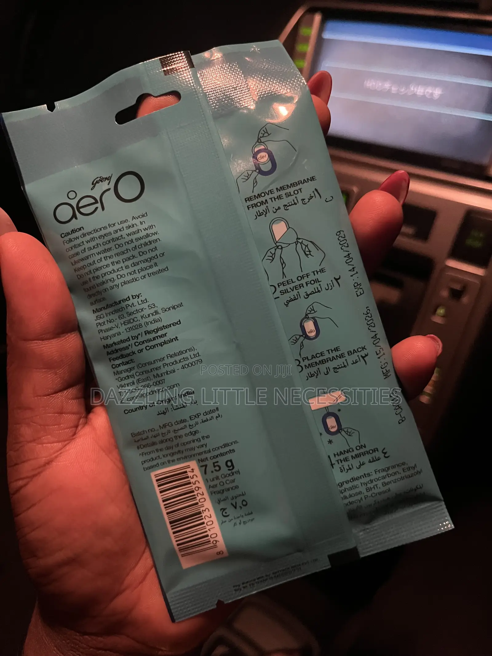 Godrej Aer O - Car Freshener - Cool Aqua