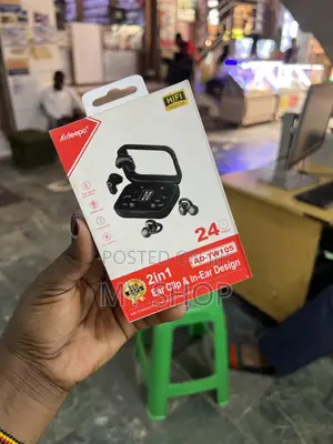 2-in-1 Wireless Earbud and Ear-Clip Audio Set