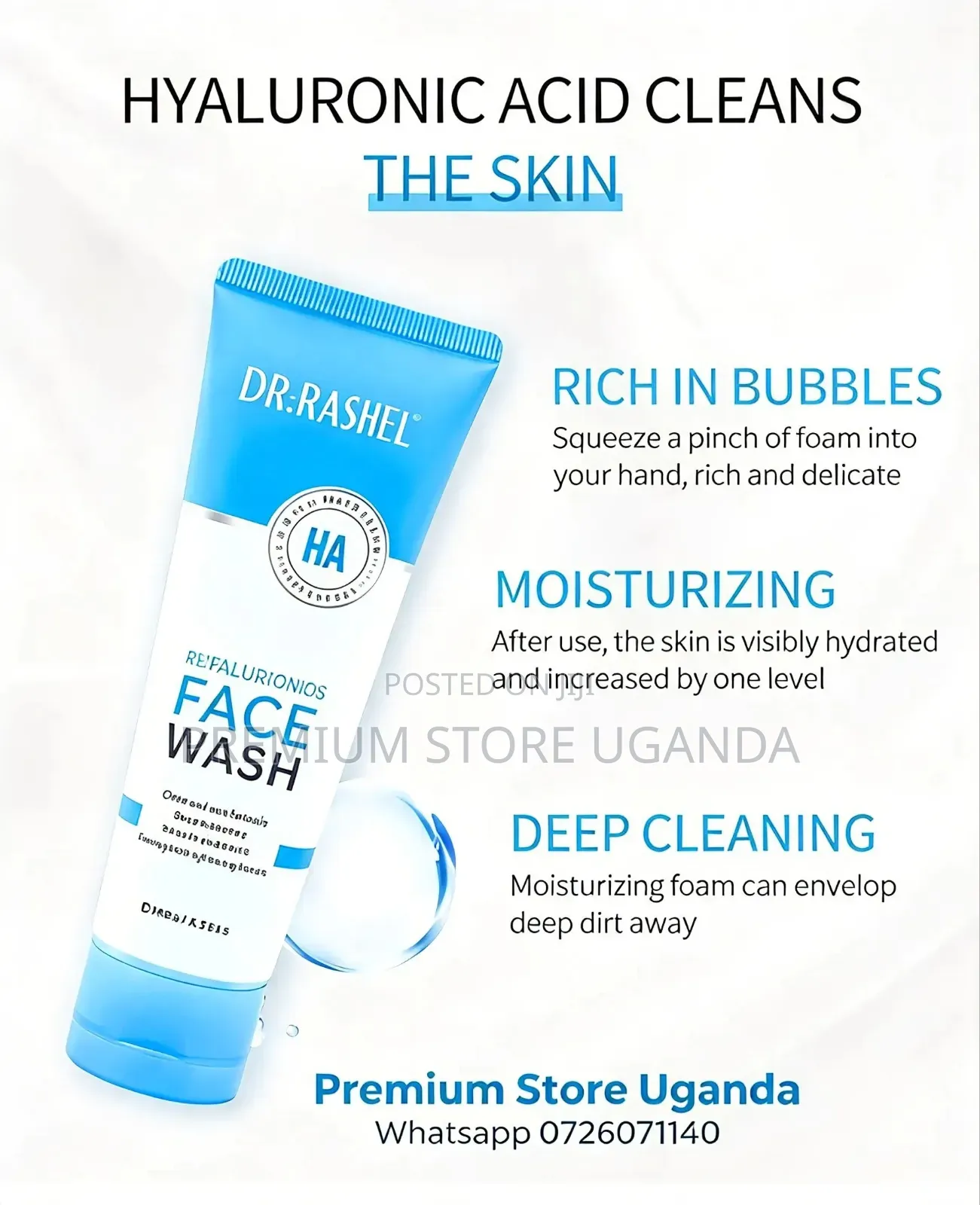 Dr. Rashel Hyaluronic Acid Face Wash 100g – Original