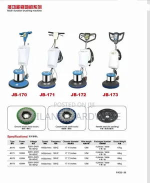 Multi-Function Floor Brushing and Polishing Machine
