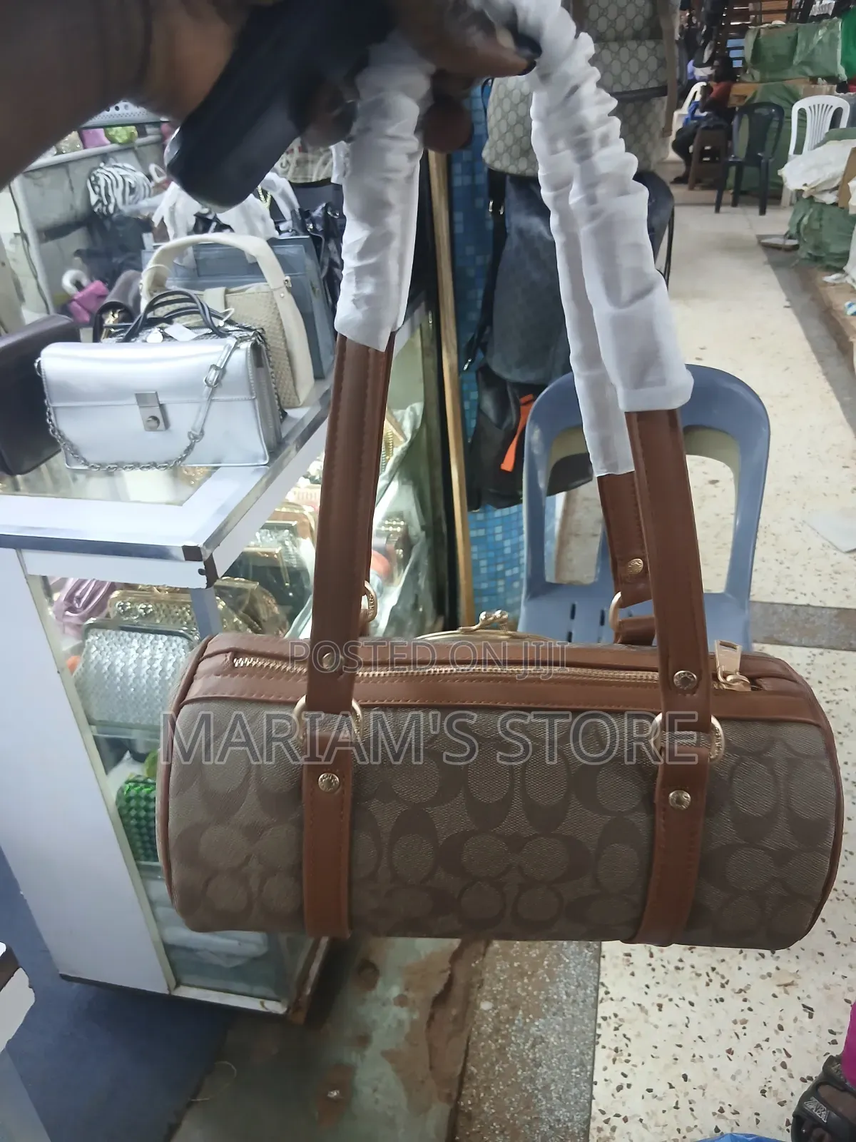 aCoach Kisslock Barrel Bag