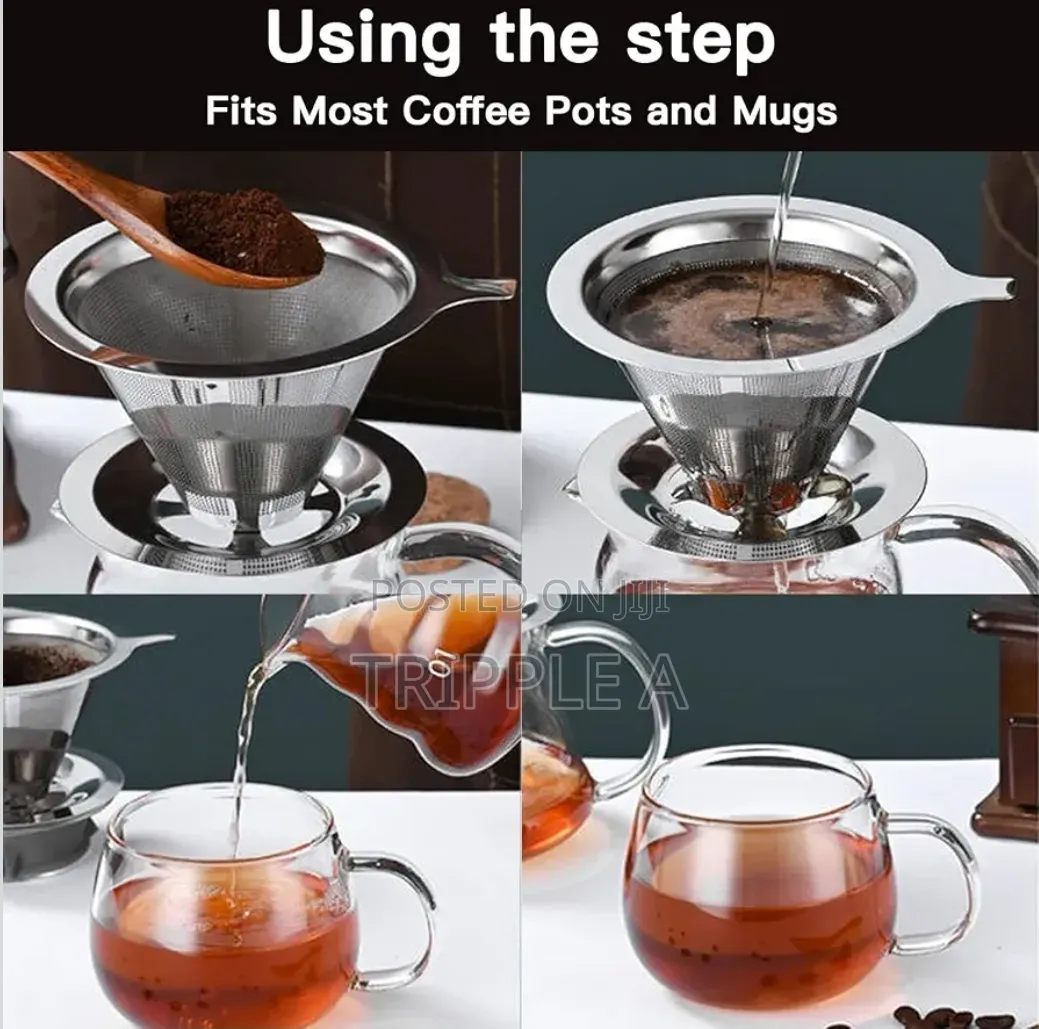 Reusable Stainless Steel Pour-Over Coffee Filter