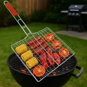 Stainless Steel Triple Fish Grilling Basket