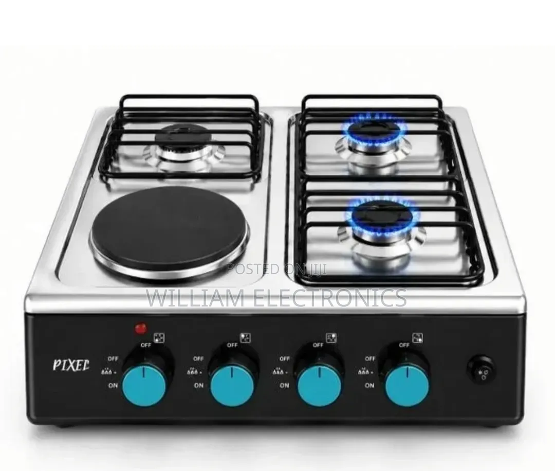 Pixel 3 Gas + 1 Electric Countertop Gas Cooker