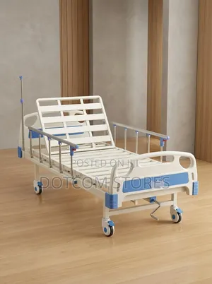 Single-Crank Manual Hospital Bed With ABS Head and Foot Boards