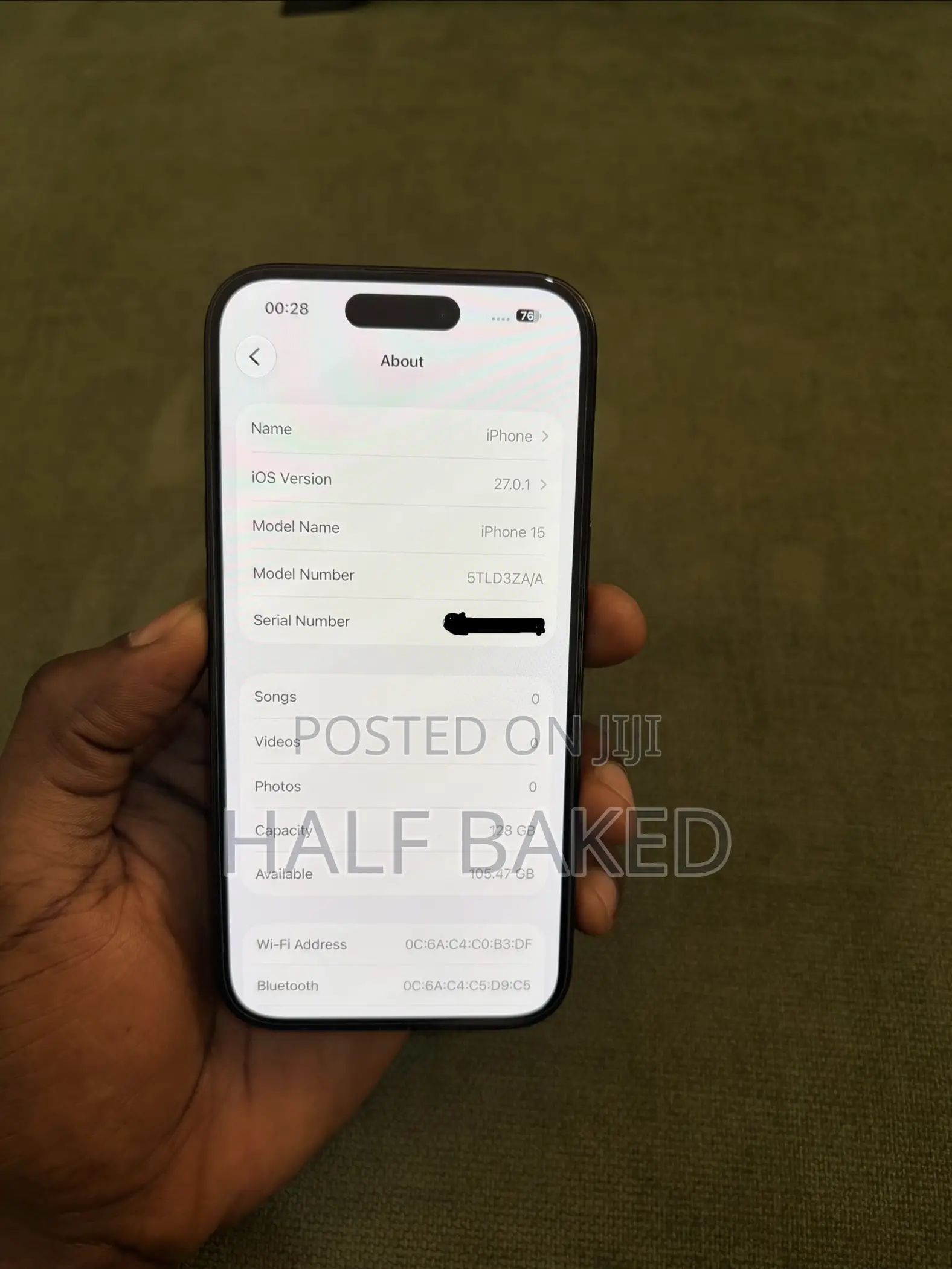Apple iPhone 15 128 GB Black