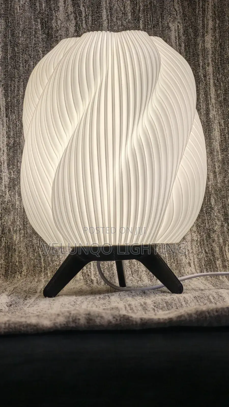 Table Lamp, Striped Swirl