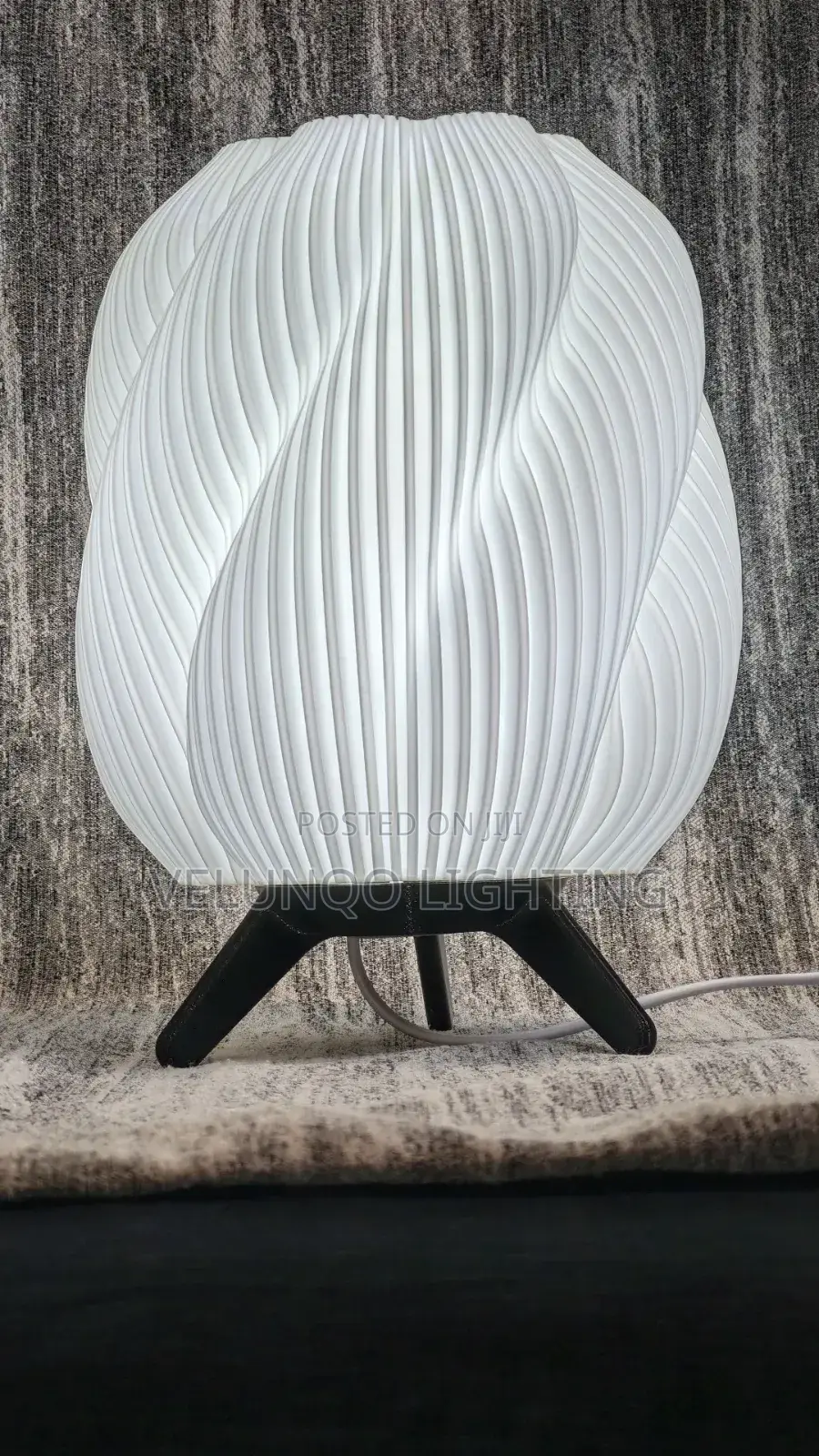 Table Lamp, Striped Swirl