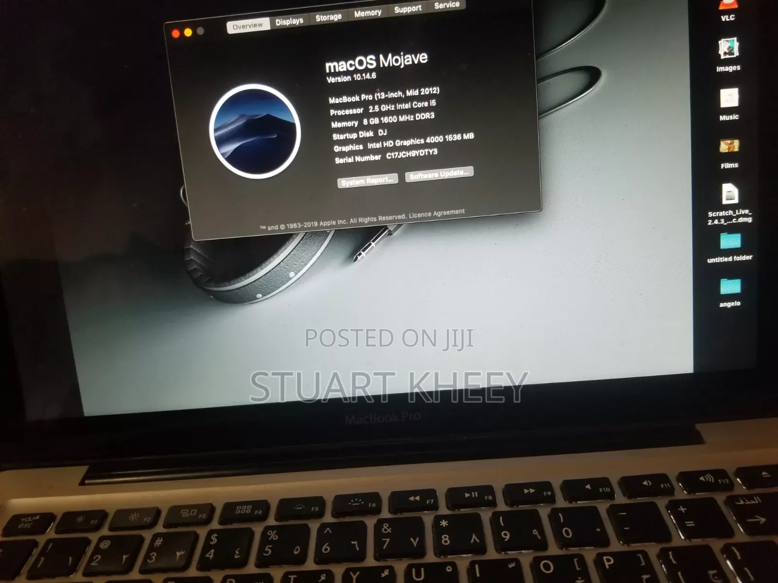 Laptop Apple MacBook 2012 8GB Intel Core i5 HDD 500GB