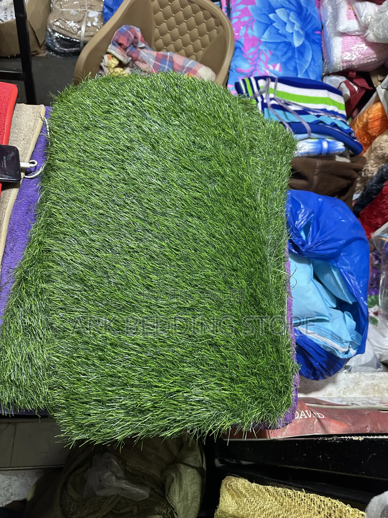 Green Grass-Like Door Mat