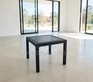 Black Square Pedestal Dining Table Plastic Table