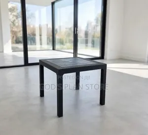 Black Square Pedestal Dining Table Plastic Table