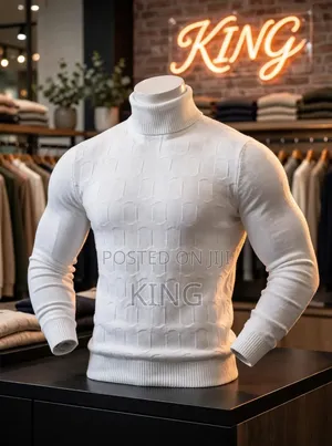 Slim-Fit Men's Turtleneck Knitwear Sweater
