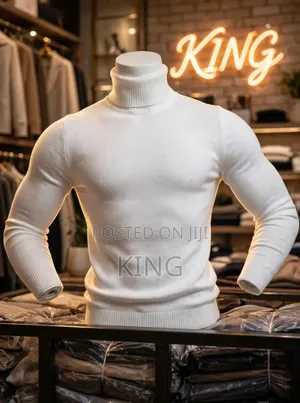 Slim-Fit Men's Turtleneck Knitwear Sweater