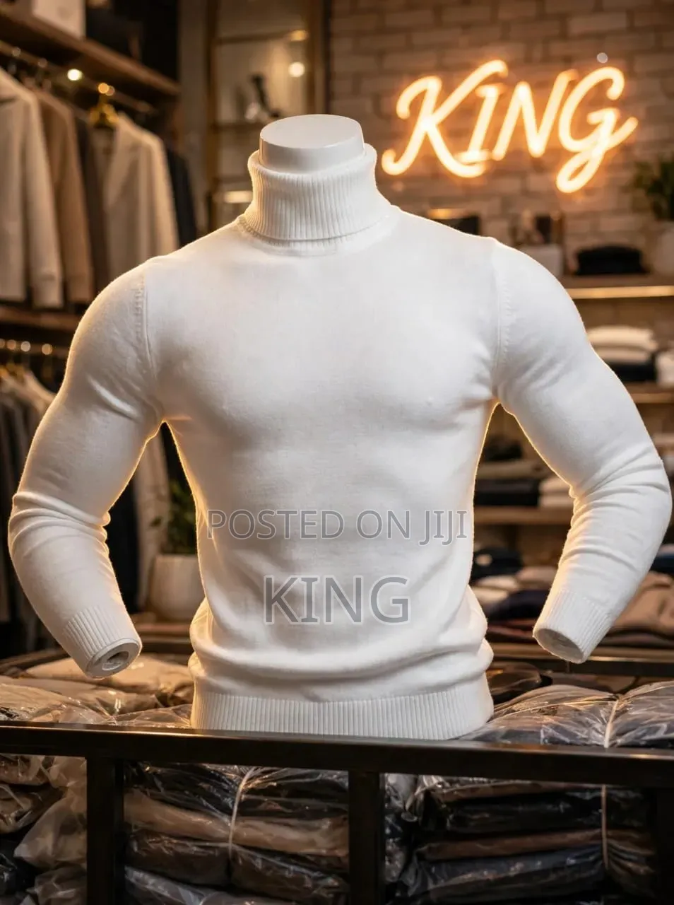 Slim-Fit Men's Turtleneck Knitwear Sweater