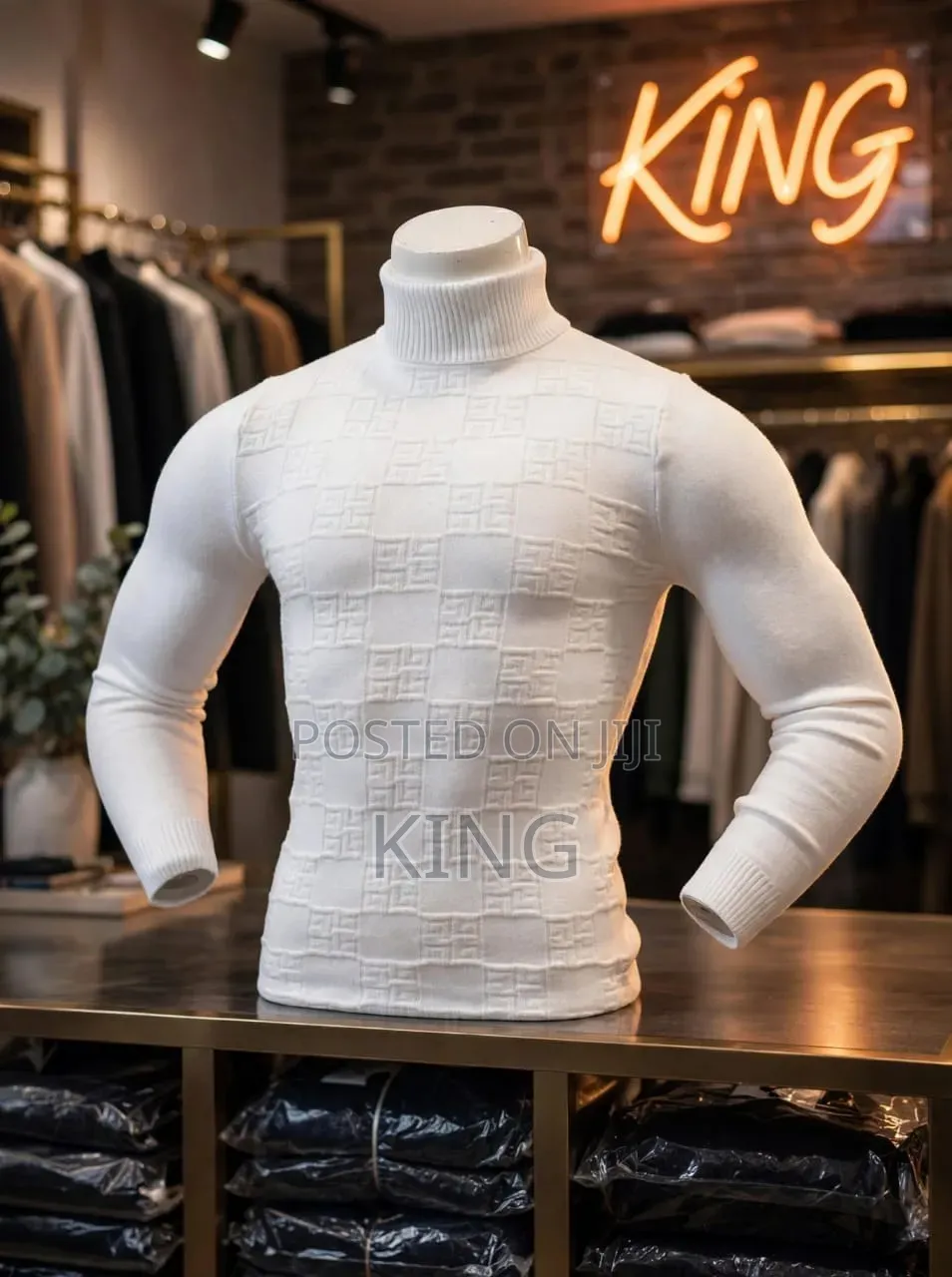 Slim-Fit Men's Turtleneck Knitwear Sweater