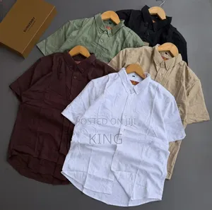 Casual Button-Down Linen Shirts for Men,
