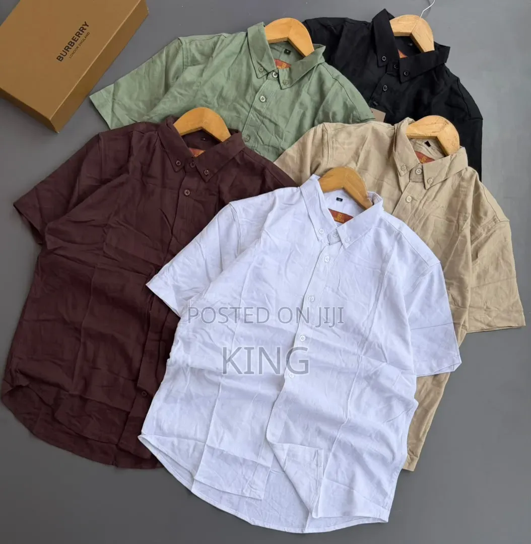 Casual Button-Down Linen Shirts for Men,
