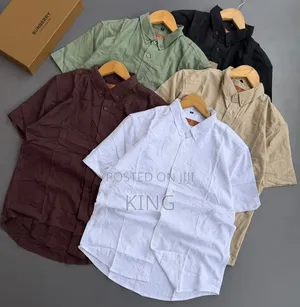 Casual Button-Down Linen Shirts for Men,