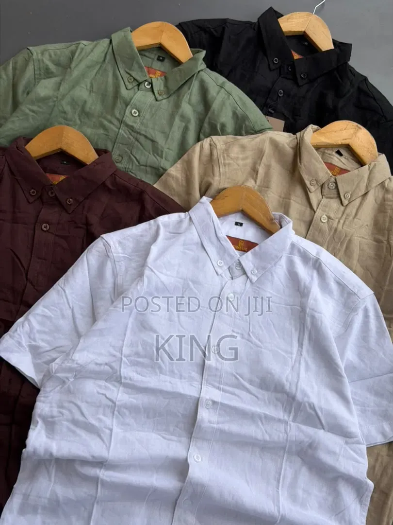 Casual Button-Down Linen Shirts for Men,
