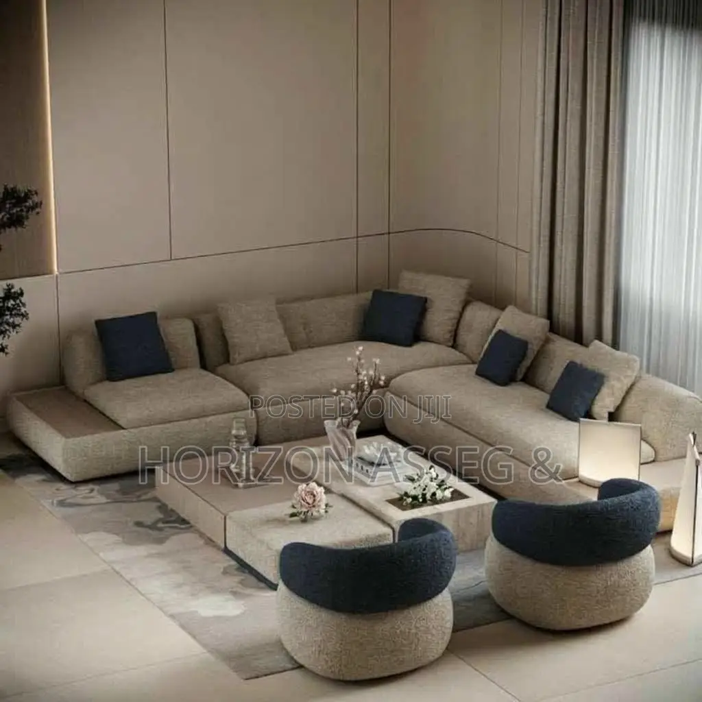 Luxury 8 Seater Fabric Sofa Set